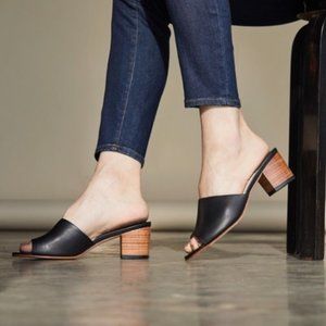 Nisolo Elizabeth Slide Sandal Black, Size 9